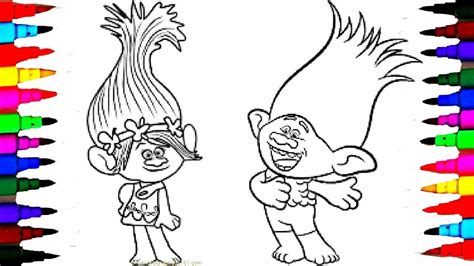 Coloring Pages Dreamworks Trolls Coloring Book Videos For Children