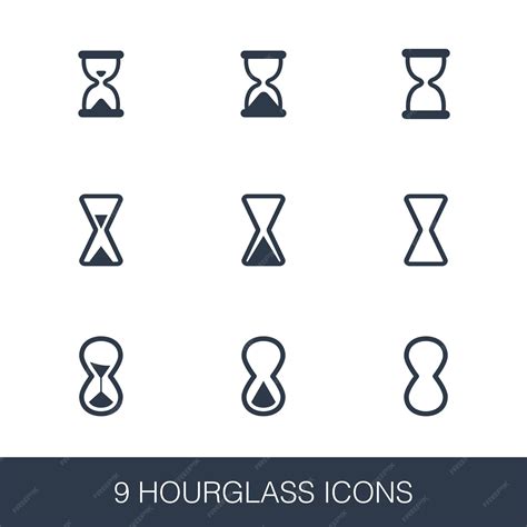 Premium Vector Hourglass Icons Set Simple Design Glyph Signs