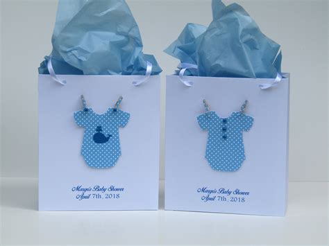10 Personalized Baby Shower Favors Bags Boy Baby Shower Etsy