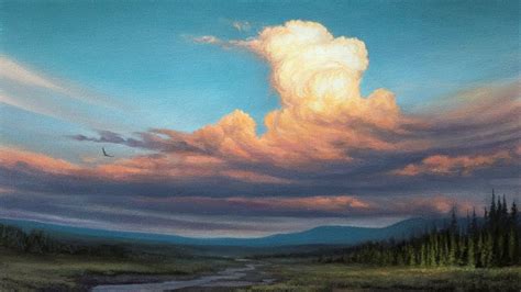Painting Storm Clouds Blocking In Layering Colors Adding Details