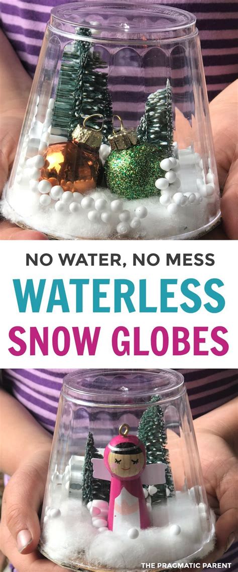 How To Make A Waterless Snow Globe Quick And Easy Christmas Snow Globes