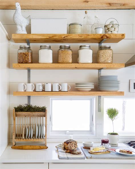 8 Organizing Tips To Optimize Open Kitchen Shelf Storage