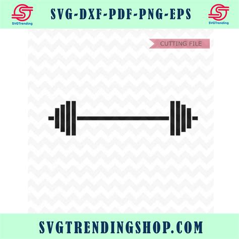 Barbell Svg Workout Svg Barbell Cut File Barbell Svg And Png Instant
