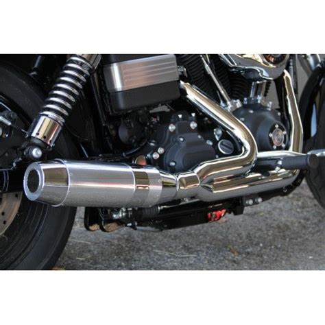 Dandd 2006 2017 Dyna Bobcat 21 Exhaust Chrome With Carbon Selve Team