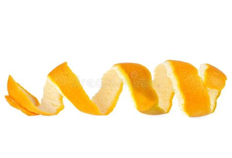 Skin Of Orange Isolated On White Background Stock Image Image Of
