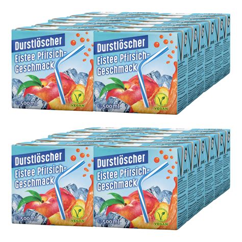 DURSTLÖSCHER Eistee PFIRSICH Kiste 24 x 500 ml Deutschland Soft