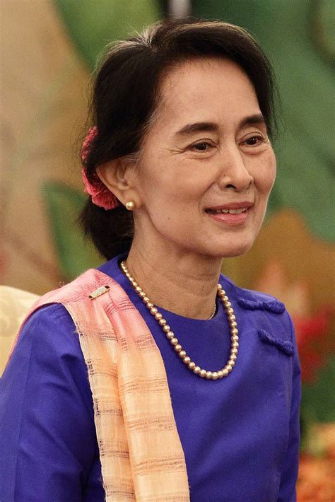 She brought some democracy to her country with nonviolence.she is the leader of the national league for democracy in burma and a famous prisoner. Aung San Suu Kyi - Aung San Suu Kyi Photos - Daw Aung San ...