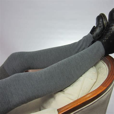 wool cashmere thigh highs socks over the knee sock leg etsy