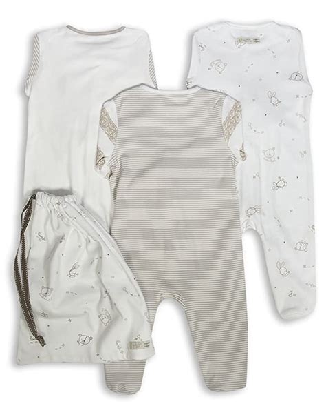 The Essential One Ess97 3 Pack Baby Unisex Sleepsuits Clothing Sleepsuits