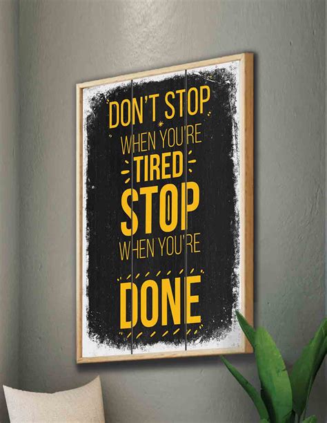 Vinoxo Motivational Wall Art For Bedroom Don T Stop When You Are Tired Stop When You Re Done