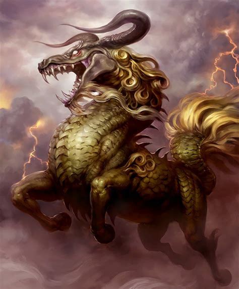 Card Qilin In Mythical Creatures Art Creature Concept Art