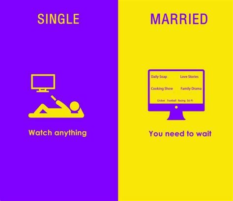 These Diagrams Sum Up The Differences Between Married Life And Single