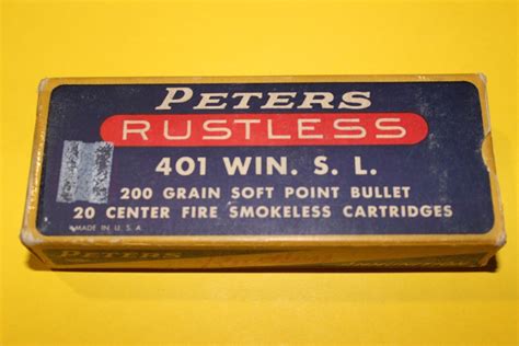Peters Rustless 401 Winchester Sl Self Loader Ful 401 Win For Sale