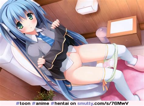 Anime Hentai Toilet Skirtup Pantiesdown Urine Peeing Surprised
