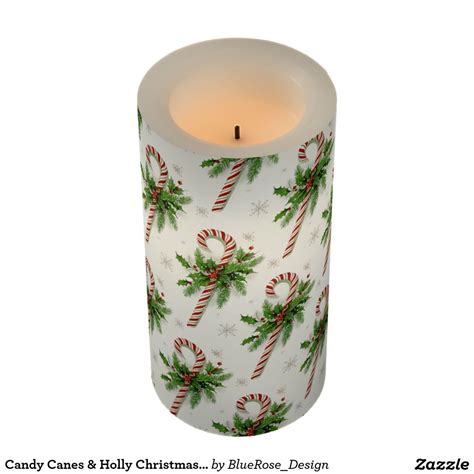 Candy Canes And Holly Christmas Flameless Candle The Best Of Christmas