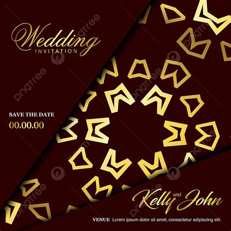 Elegant Wedding Card Vector Art Png Wedding Ceremony Card With Elegent