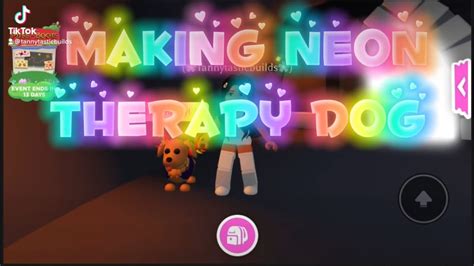 Making Neon Therapy Dog In Adopt Me 💖 Youtube