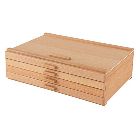 Creative Mark Pastel Storage Box 4 Drawer Wood Art Box With Foam