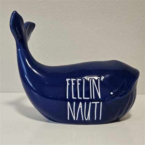 rae dunn accents rae dunn feelin nauti nautical whale royal blue nwot poshmark