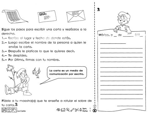 Partes De Una Carta Para Tercero De Primaria Fichas Para Imprimir Porn Sex Picture