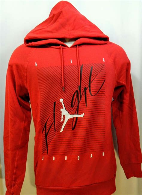 Nike Air Jordan Flight Hoodie Sweatshirt Mens Medium Red Nwt Ebay