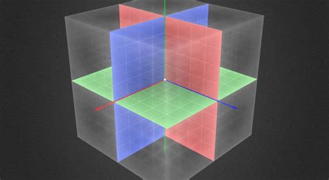 Three Dimensional Cartesian Coordinate System 3d Scene Mozaik