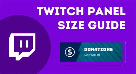 Twitch Panel Sizes And Guidelines