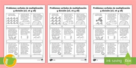Problemas De División Y Multiplicación Teacher Made