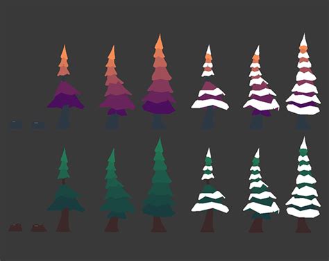 Low Poly Pine Trees By Theteaguns