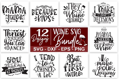 Download Wine SVG Bundle | Pre-Designed Illustrator Graphics ...