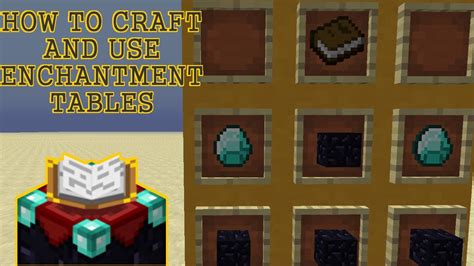 How To Craft And Use An Enchantment Table Minecraft 162 Youtube