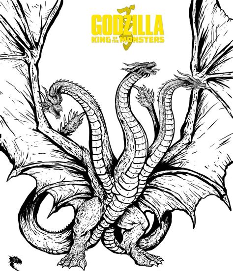 King Ghidorah 2019 Coloring Pages