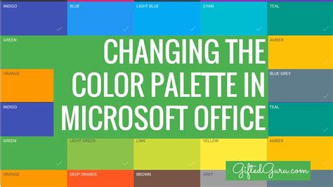 How To Change The Color Palette In Microsoft Office Youtube
