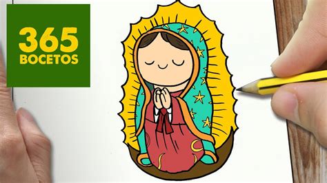 Como Dibujar Virgen De Guadalupe Kawaii Paso A Paso Dibujos Kawaii