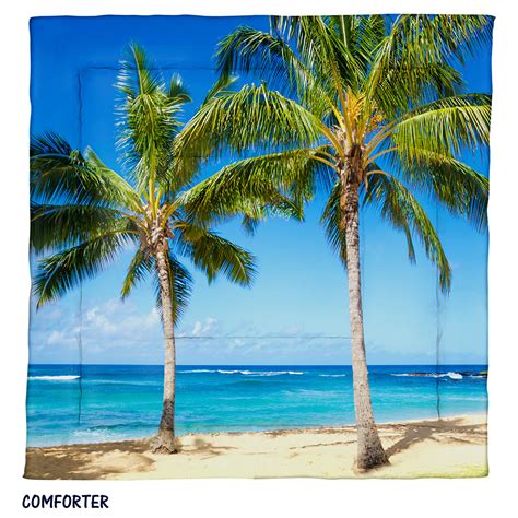 Couple Of Palms On The Hawaiian Beach Comforter Ocean