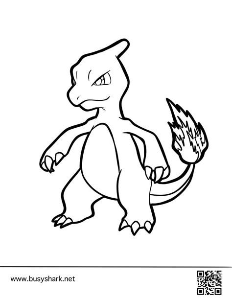 Charmeleon Coloring Page Busy Shark