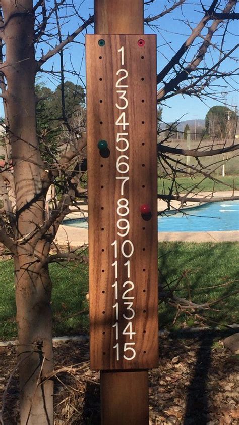 Custom Wood Scoreboard For Bocce Ball And Other Games Such As Horse