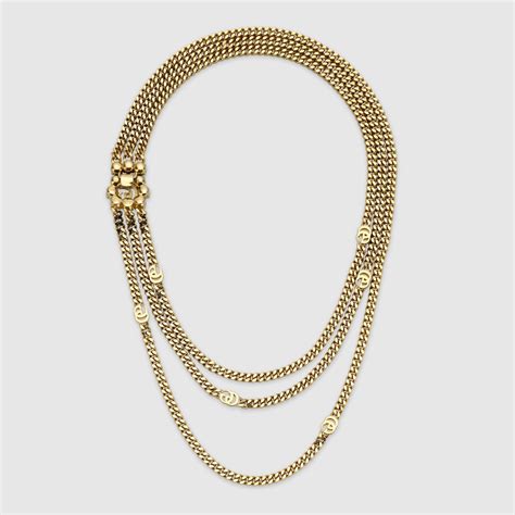 Pearl Double G Layered Necklace In Ivory Gucci Us