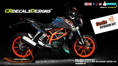 Buy Cr Decals Ktm Duke 125200390 Custom Decals Wrap Stickers Full