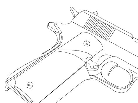 Colt 45 Drawing At Getdrawings Free Download