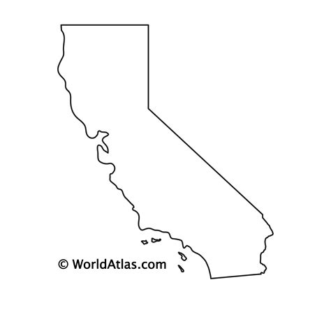 Printable Outline Map Of California Printable Maps Blackline Map