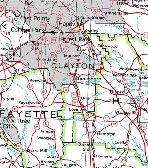 Clayton Georgia Map Zip Code Map