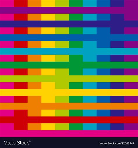 Rainbow Colors Simple Geometric Seamless Pattern Vector Image