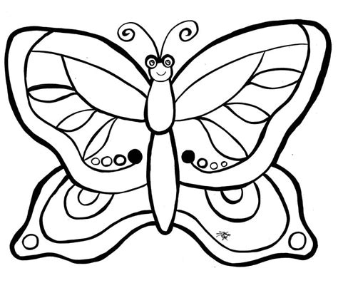 Dibujos De Mariposa Feliz Para Colorear Para Colorear Pintar E