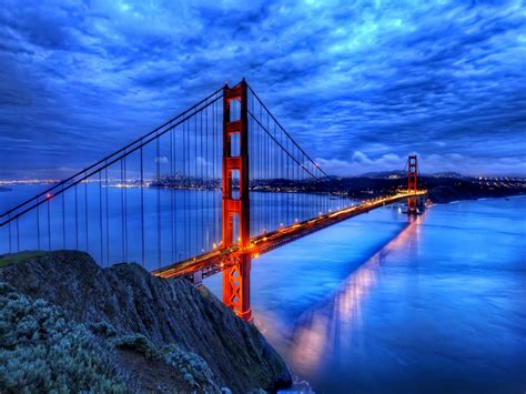 Golden Gate Bridge At Dusk Fondo De Pantalla Hd Fondo De Escritorio