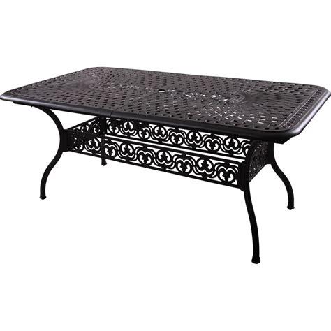 Series 60 72 X 42 Inch Rectangular Cast Aluminum Patio Dining Table W