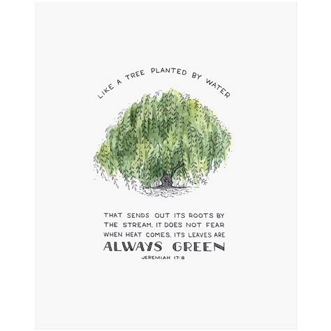 Tree Planted By Water Jeremiah 178 Scripture Art Print