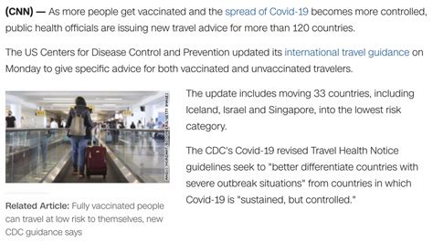 Cdc Issues New Travel Guidelines Moving 33 Countries To The Lowest