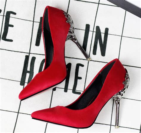 Top Quality 2017 Women Shoes Red Bottom High Heels Sexy Pointed Toe Red