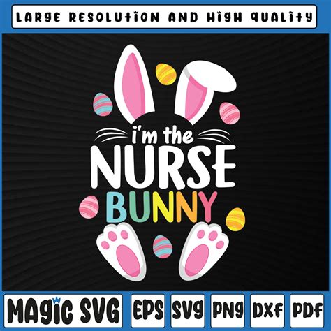 Easter Nurse Svg, Bunny Ears Nursing Svg, Easter Egg Stethos - Inspire